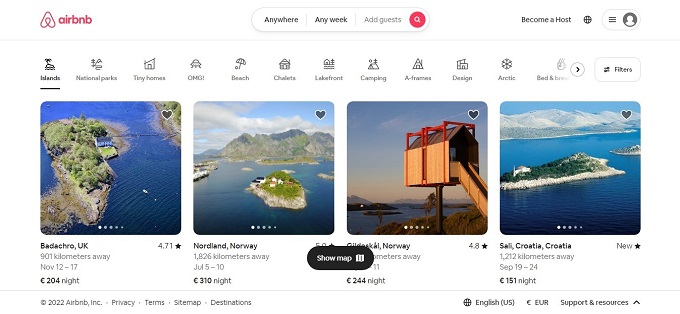 فرایند رزرو در وب&zwnj;سایت Airbnb